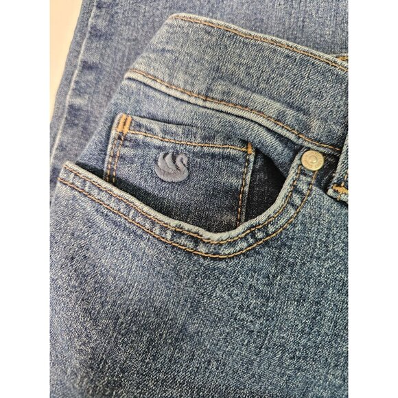 Gloria Vanderbilt Amanda Straight Leg Denim Jeans, Size 12 Blue - Picture 2 of 7